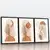 Quadro Trio Sala Boho Folhas Neutras