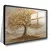 Quadro Sala Árvore Gold 3D