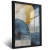 Quadro Estilo Com Formas Azuis E Douradas