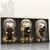 Quadro Trio Escritório KAWS Moon Gold