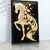 Quadro Suíte Cavalo Flores Dourado