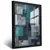 Quadro Sala Abstrato Azul Geométrico - comprar online