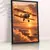 Quadro Escritório Avião Vintage Pôr
