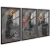 Quadro Trio Sala Lebron Neon Lakers 23