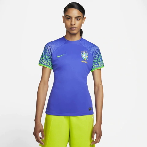 Camisa Seleção Brasil II 2022 COPA Torcedor Nike Feminina- Azul