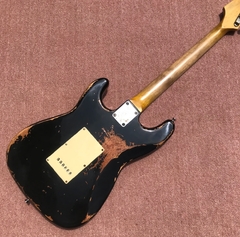 Guitarra Elétrica Stratocaster Custom Shop Black Aged Relic Replica Chinesa - Guitarras Chinesas Instrumentos Musicais e Acessórios