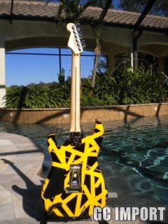 Guitarra Charvel EVH Eddie Van Halen Frankstein Black/Yellow Replica Chinesa na internet