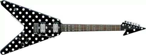 Guitarra Jackson Custom Shop Randy Rhoads Flying V Sandoval Polka Dot Replica Chinesa