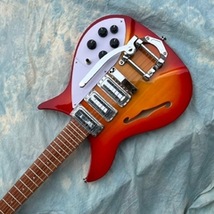 Guitarra Elétrica 325 John Forgety Semi Hollow Cherry Sunburst Replica Chinesa - Guitarras Chinesas Instrumentos Musicais e Acessórios