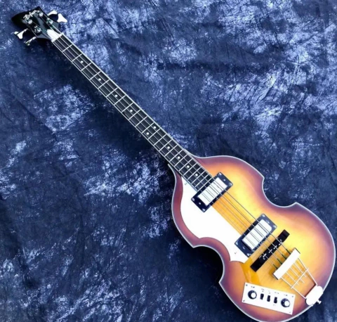 Baixo Hofner Paul Mcartney Sunburst Canhoto Replica Chinesa