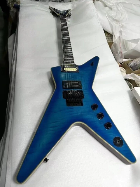 Guitarra Washburn Dime Dimebag Darrell ML Dark Blue Replica Chinesa