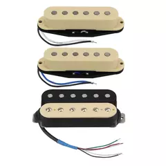 Receba Instalado - Conjunto de Captadores Humbucker Singles HSS Fleor Alnico 5 Para Guitarra - Guitarras Chinesas Instrumentos Musicais e Acessórios