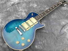 Guitarra Elétrica Les Paul Custom Blue Burst Ace Frehley Replica Chinesa