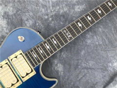 Guitarra Elétrica Les Paul Custom Blue Burst Ace Frehley Replica Chinesa - Guitarras Chinesas Instrumentos Musicais e Acessórios