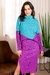 Saia Midi Tricot Fenda - Roxo - comprar online