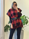 Poncho Mousse Xadrez com Toca - comprar online