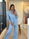 Calça Wide Leg Azul Jeans