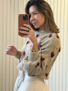 Blusa Tricô Coração - LiStore Conceito