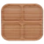 Petisqueira de Bambu com 4 Divisórias Square 20cm x 20cm x 1,6cm - comprar online