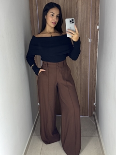 Blusa ombro a ombro preta - JULLIE STORE 