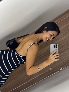 Imagem do Vestido ribana preto listra