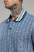 POLO LACOSTE CLÁSSIC FIT EM JACQUARD MONOGRAMA - AZUL - tienda online