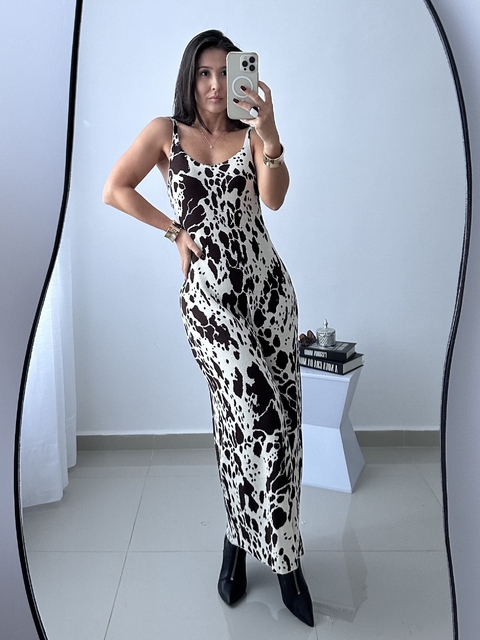 Vestido Tricot Cow Print - comprar online