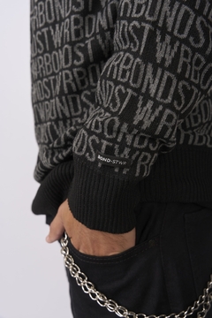 Sweater monograma negro - tienda online