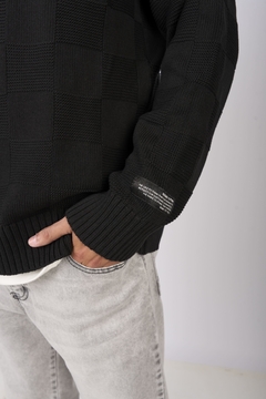 Sweater Square tejido negro en internet