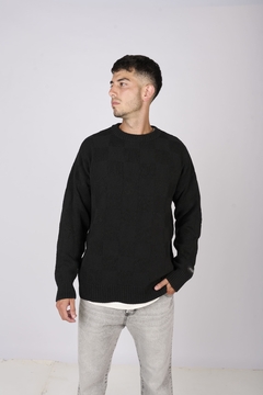 Sweater Square tejido negro