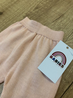 Calça rosa clarinho de tricot - comprar online