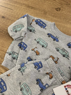 Conjunto moletom cinza - carrinhos (Garanimals) na internet
