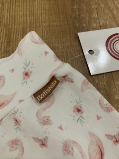 Calça branca estampa flamingos rosa (Batistela) - Babies Move Brecho