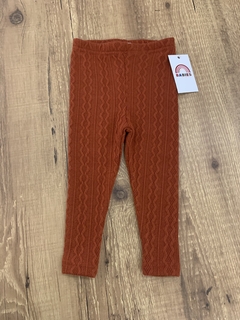 Calça legging marrom canelada - comprar online