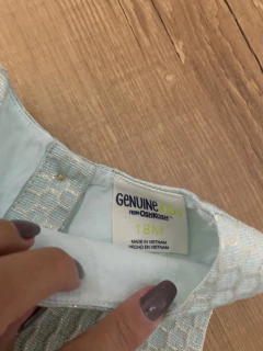 Vestido verde água - saia de tule com glitter e sobreposição de blusinha escamada (Genuine OshKosh ) - loja online