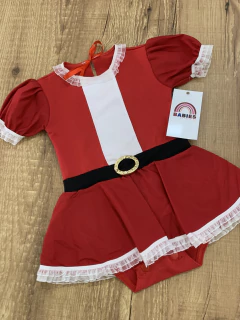 Body vestido temático - mamãe noel na internet