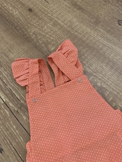 Romper laranja poazinho com manga de babadinho - Babies Move Brecho
