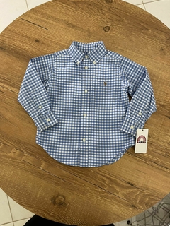 Camisa quadriculada azul e branco (Pólo Ralph Lauren) - comprar online