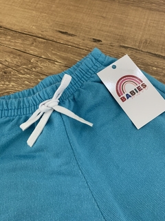 Short moletom azul (Pimentinha Kids) - Babies Move Brecho
