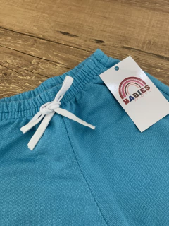Short moletom azul (Pimentinha Kids) - Babies Move Brecho