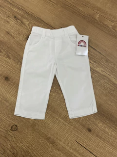 Calça jeans branco básico com cóz de elástico (Sylvaz) - comprar online