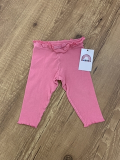 Calça canelada rosa - coz de babados (Baby Way) - comprar online