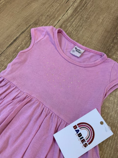 Vestido rosa com strass (Quebra-cabeça) - Babies Move Brecho