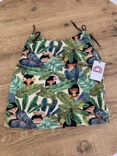 Blusa estampada de folhas e índios (Fabula) - comprar online