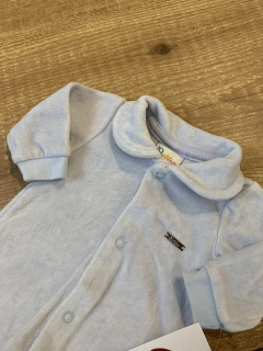 Macacão de fleece azul clarinho basico (Paraíso) na internet