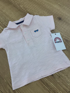 Camisa gola pólo rosa clara - bolso com óculos bordado (Carter's) na internet