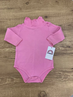 Body manga longa gola alta rosa (Baby Way) - comprar online