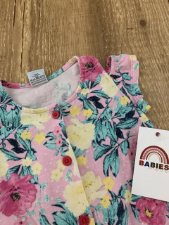 Imagem do Macaquinho rosa com flores amarelas (Pura Infância)