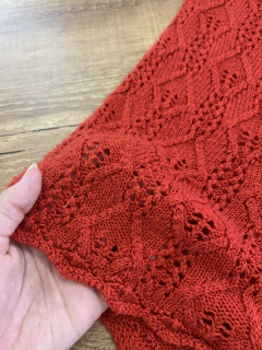 Imagem do Vestido manga longa de crochê vermelho com glitter (Cat & Jack)