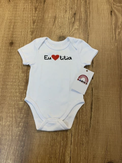 Body branco " Eu amo titia" (Bibe)